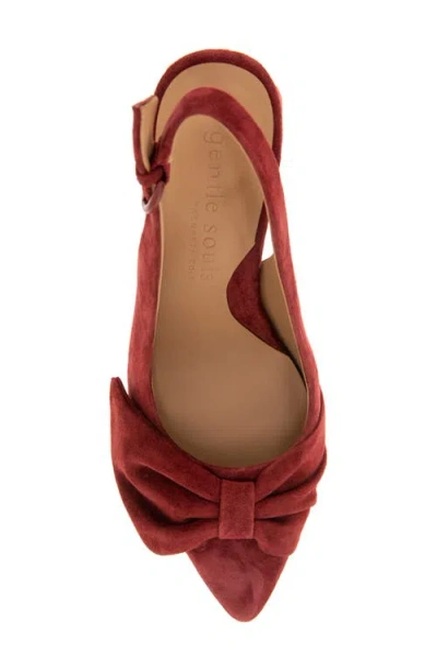 Gentle Souls Women's Diana Pointed-toe Slingback Pumps In Burgundy