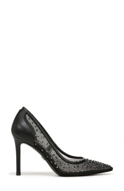 Sam Edelman Hazel Mesh Pointed Toe Pump Black Mesh In Black