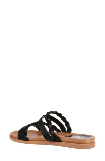 Journee Collection Journee Women's Colette Medium And Wide Width Flat Sandals In Black