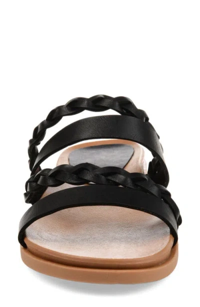 Journee Collection Journee Women's Colette Medium And Wide Width Flat Sandals In Black