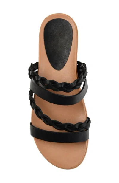 Journee Collection Journee Women's Colette Medium And Wide Width Flat Sandals In Black