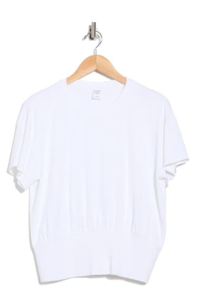 Melrose And Market Banded Hem Rib T-shirt In White