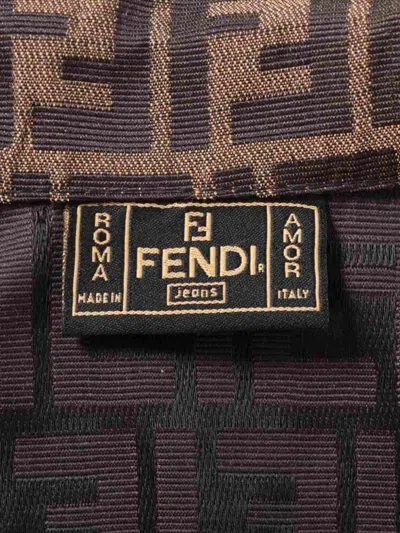 Pre-owned Fendi 1980-1990 Zucca Vest In Brown