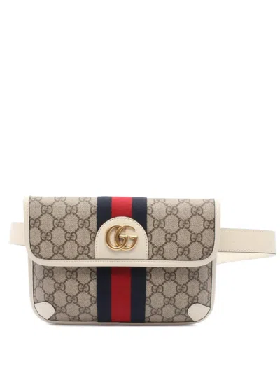Pre-owned Gucci 2010 Gg Supreme Ophidia Belt Bag In Neutral