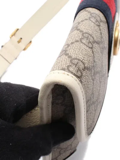 Pre-owned Gucci 2010 Gg Supreme Ophidia Belt Bag In Neutral