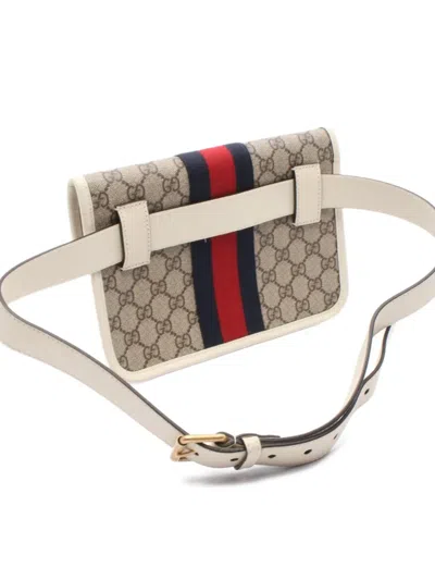 Pre-owned Gucci 2010 Gg Supreme Ophidia Belt Bag In Neutral