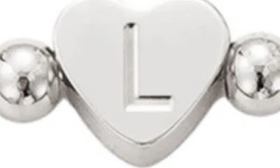 Adornia Silver Ball Bead Initial Bracelet Set In Silver