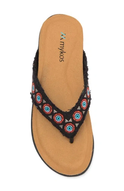 Mykos Jovie Flip Flop In Black