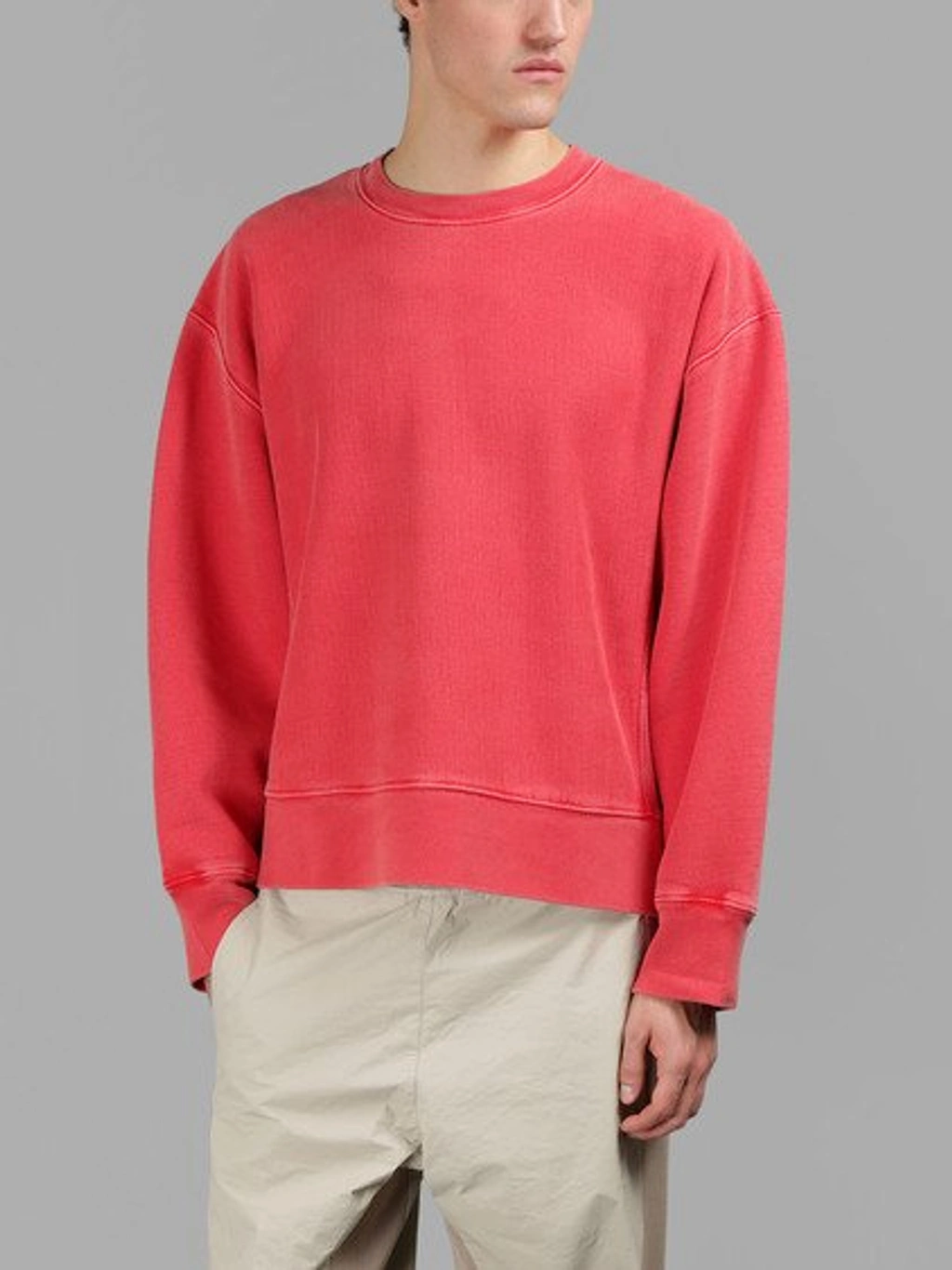 Yeezy Season 3 Crew Neck Sweatshirt In Red | ModeSens