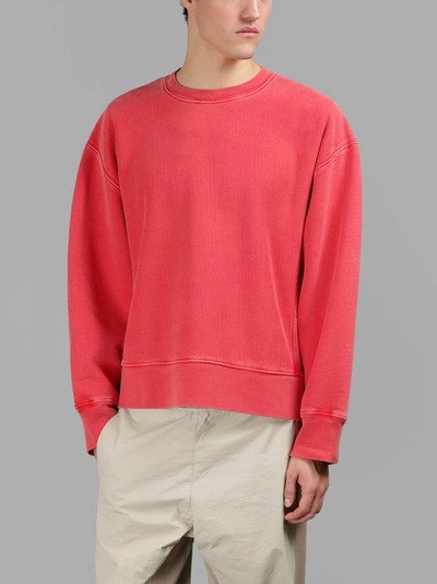 Yeezy Season 3 Crew Neck Sweatshirt In Red | ModeSens