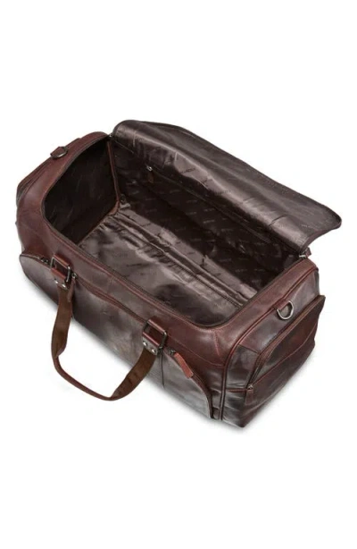 Mancini Leather Duffle Bag In Brown