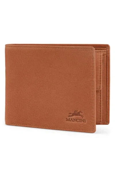 Mancini Rfid Bifold Wallet In Orange