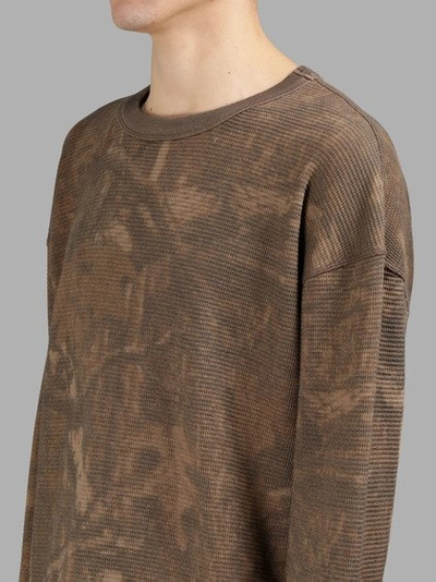 Shop Yeezy Brown Thermal Long Sleeves T-shirt