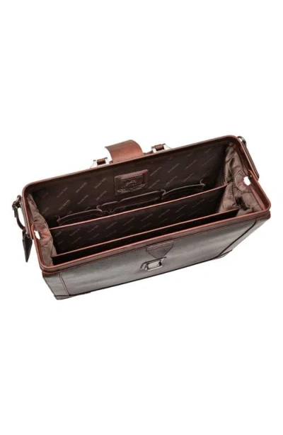 Mancini Litigator Rfid Briefcase In Brown
