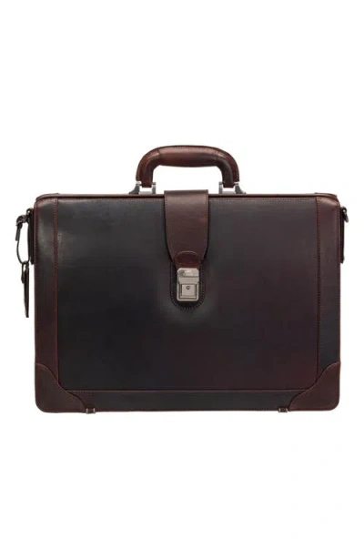 Mancini Litigator Rfid Briefcase In Brown