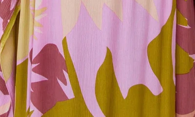 Saachi Botanical Print Maxi Caftan In Animal Print