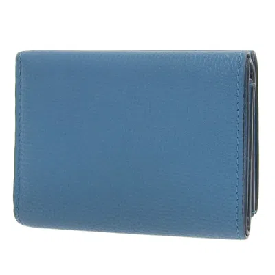 Pre-owned Loewe Blue Leather Wallet (tri-fold) ()