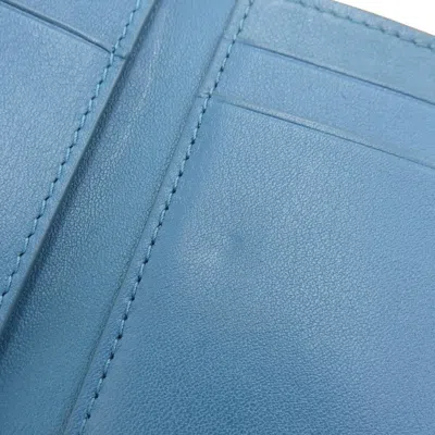Pre-owned Loewe Blue Leather Wallet (tri-fold) ()