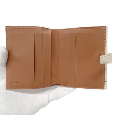 Pre-owned Loewe Ivory Leather Wallet (bi-fold) () In White