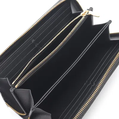 Pre-owned Louis Vuitton Black Leather Long Wallet (bi-fold) ()