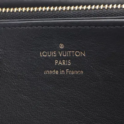 Pre-owned Louis Vuitton Black Leather Long Wallet (bi-fold) ()