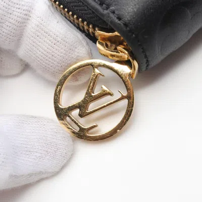 Pre-owned Louis Vuitton Black Leather Long Wallet (bi-fold) ()