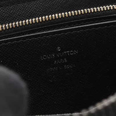 Pre-owned Louis Vuitton Black Pvc Coated Canvas Leather Long Wallet (bi-fold) ()