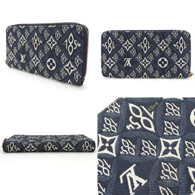 Pre-owned Louis Vuitton Blue Monogram Jacquard Long Wallet (bi-fold) ()