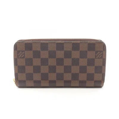 Pre-owned Louis Vuitton Brown Damier Canvas Coated Canvas Long Wallet (bi-fold) ()