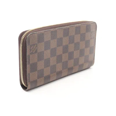Pre-owned Louis Vuitton Brown Damier Canvas Coated Canvas Long Wallet (bi-fold) ()
