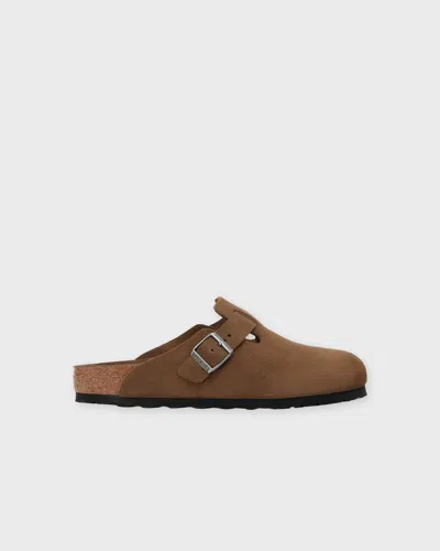 Birkenstock Sandal Boston Soft Footbed Dark Teal In Brown