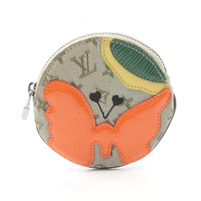 Pre-owned Louis Vuitton Brown Khaki Monogram Mini Coin Purse/coin Case () In Multi