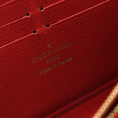 Pre-owned Louis Vuitton Brown Monogram Red Color Coated Canvas Long Wallet (bi-fold) () In Multi
