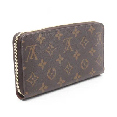 Pre-owned Louis Vuitton Brown Pvc Coated Canvas Leather Long Wallet (bi-fold) ()
