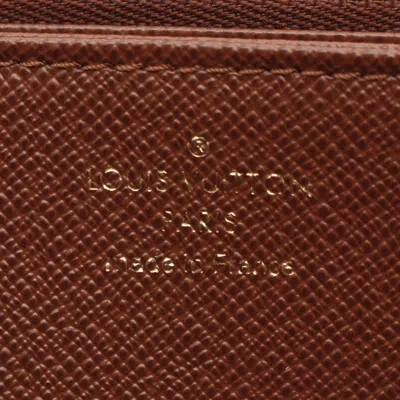 Pre-owned Louis Vuitton Brown Pvc Coated Canvas Leather Long Wallet (bi-fold) ()