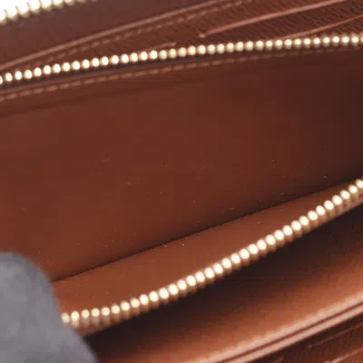 Pre-owned Louis Vuitton Brown Pvc Coated Canvas Leather Long Wallet (bi-fold) ()