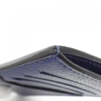 Pre-owned Louis Vuitton Cobalt Coated Canvas Leather Coin Purse/coin Case () In Blue
