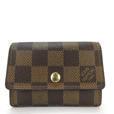 Pre-owned Louis Vuitton Damier Brown Ebene Damier Canvas Coin Purse/coin Case ()