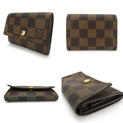 Pre-owned Louis Vuitton Damier Brown Ebene Damier Canvas Coin Purse/coin Case ()