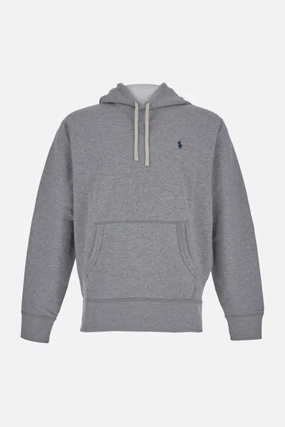 Polo Ralph Lauren Classic Pullover Hoodie With Drawstring In Gray