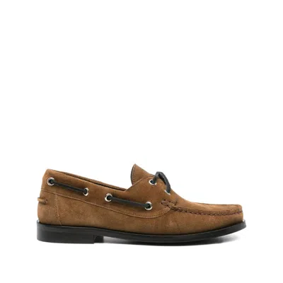 Aeyde Harris Cow Suede Leather Tobacco In Brown