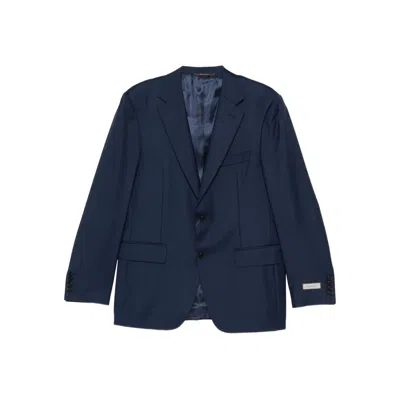 Canali Wool Two-button Suit In Blue