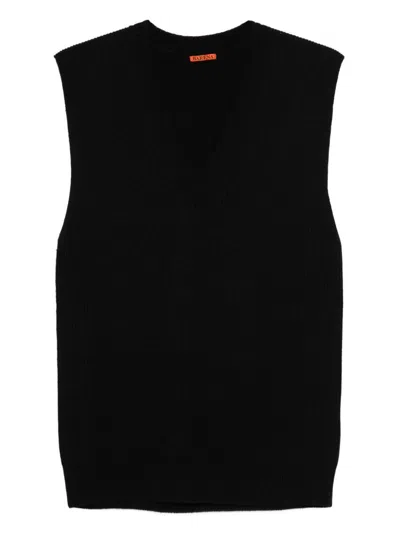 Barena Venezia Round-neck Sleeveless Knit Sweater In Black