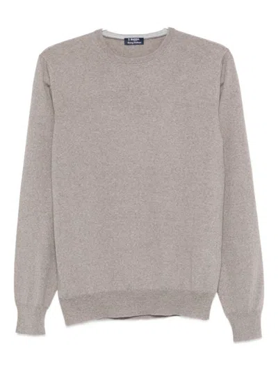 Barba Napoli Crew-neck Wool Sweater In Neutral