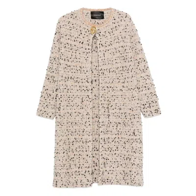 Fabiana Filippi Button-detailed Tweed Coat In Beige