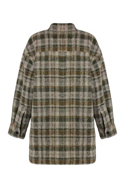 Isabel Marant Étoile Isabel Marant Etoile Harveli Wool Overshirt In Brown