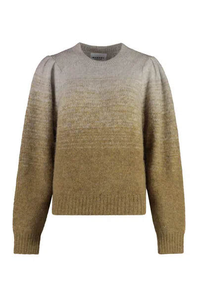 Isabel Marant Étoile Peytona Wool-blend Crew-neck Sweater In Beige
