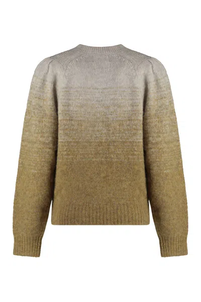 Isabel Marant Étoile Peytona Wool-blend Crew-neck Sweater In Beige