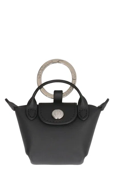 Longchamp Le Pliage Xtra Key Ring In Black