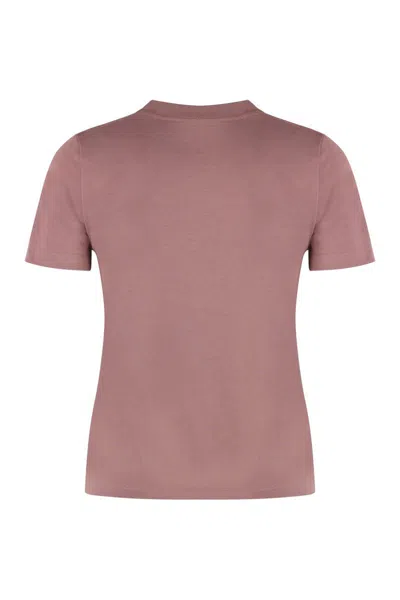 Chloé Cotton Crew-neck T-shirt In Pink